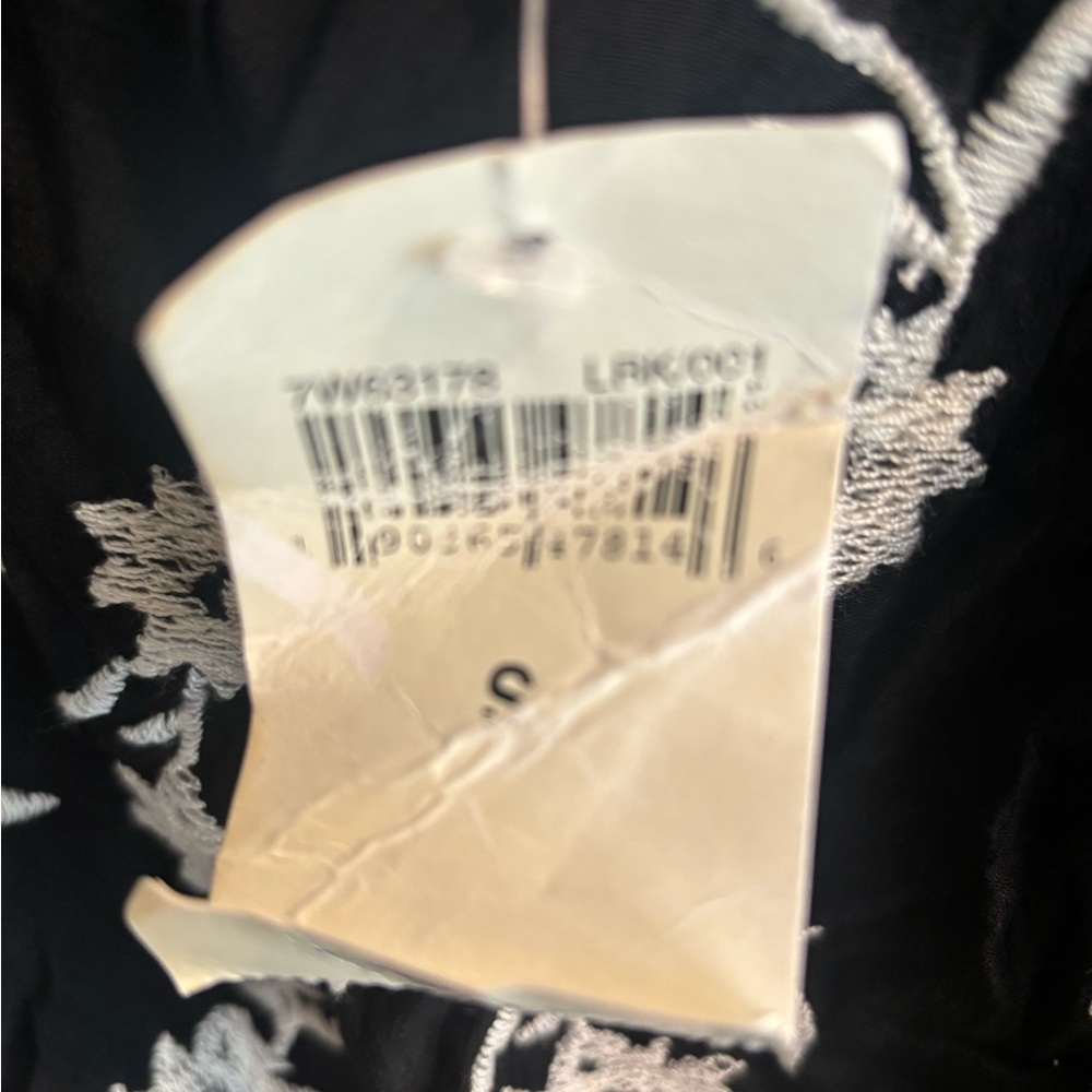 Lucky Brand Small Black Embroidered Off-the-Shoulder Top NWT | Boho Chic - Picture 6 of 9